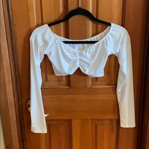 Small white crop top